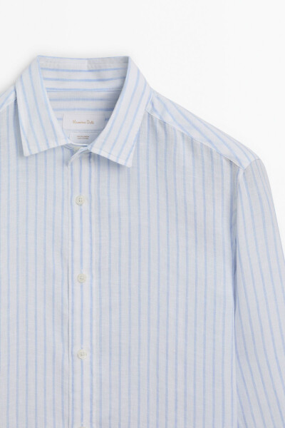 100% linen striped shirt - 6