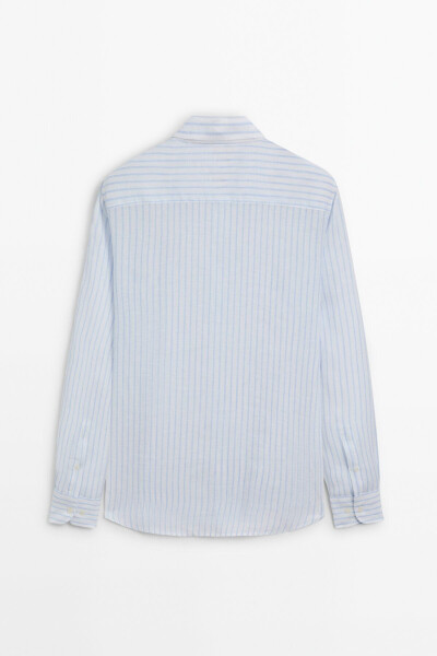 100% linen striped shirt - 7