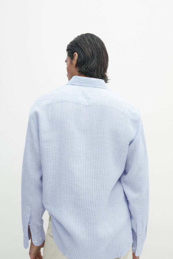 100% linen striped shirt - 5