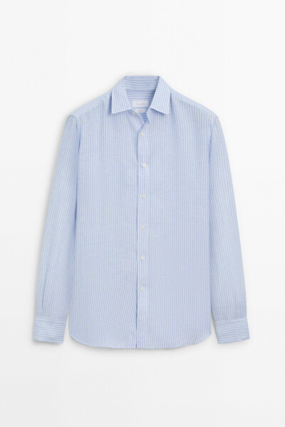 100% linen striped shirt - 6