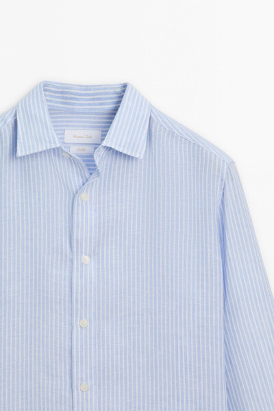 100% linen striped shirt - 7