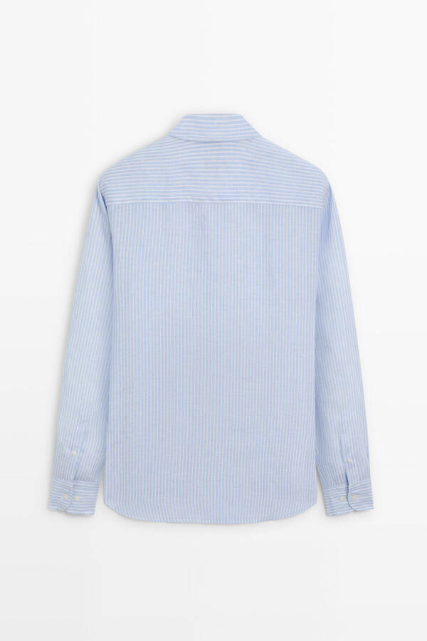 100% linen striped shirt - 8