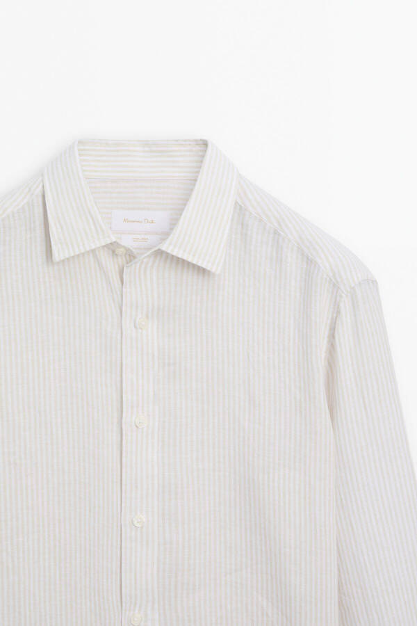 100% linen striped shirt - 6