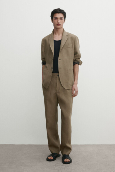 100% linen suit pants - 1