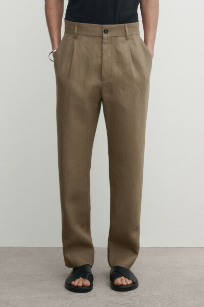 100% linen suit pants - 2