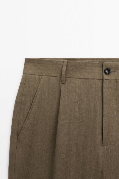 100% linen suit pants - 6