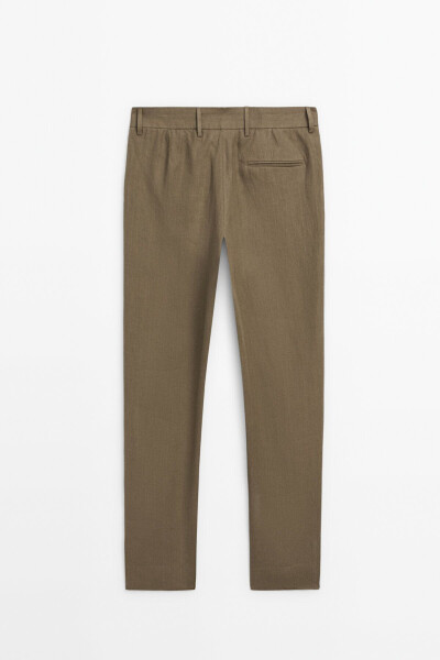 100% linen suit pants - 7