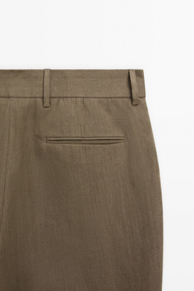 100% linen suit pants - 8