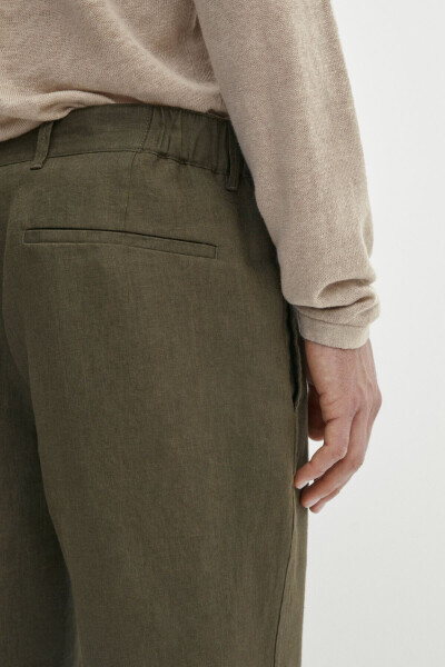 100% linen, tapered fit trousers. - 5