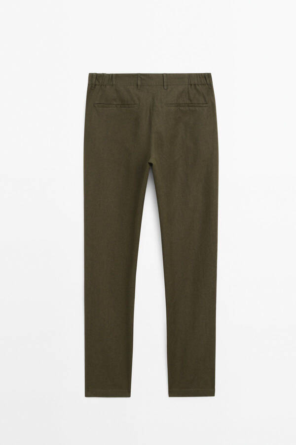 100% linen, tapered fit trousers. - 8