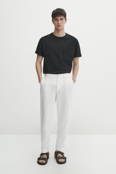 100% linen trousers - 1