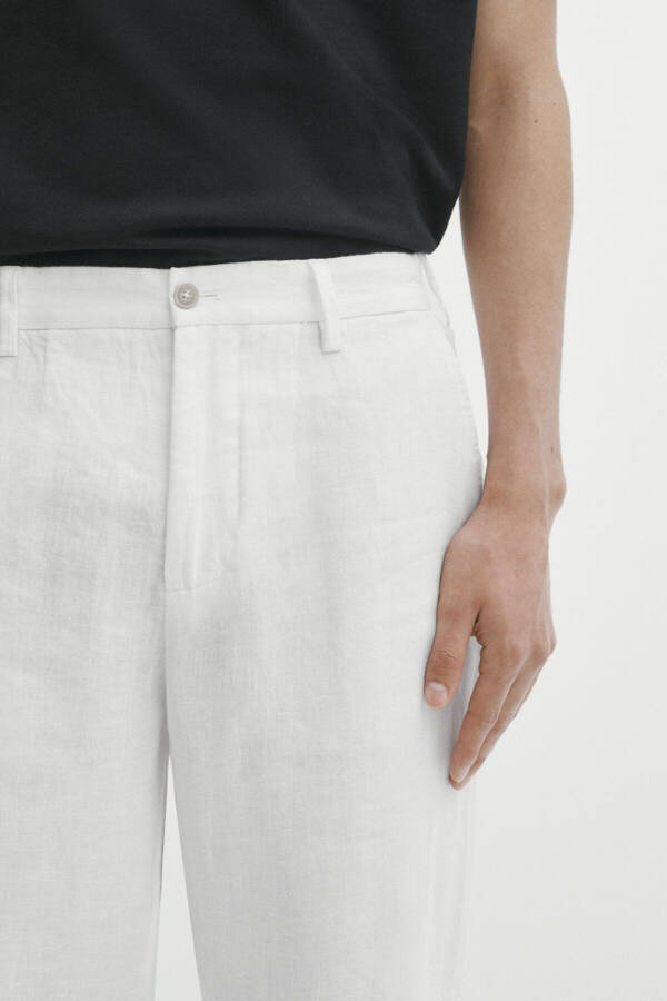 100% linen trousers - 4