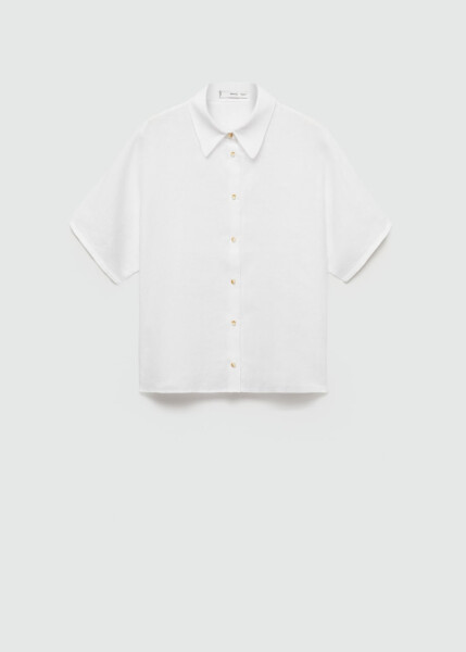 100% linen white shirt - 3