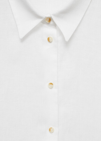 100% linen white shirt - 7