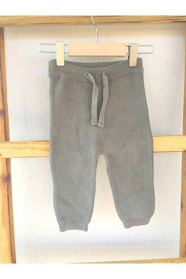 100% Organic Cotton Unisex Baby Knit Pants Knit Sweatpants - 4