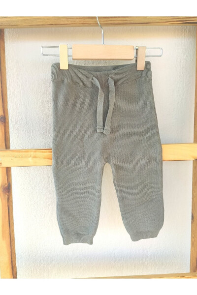 100% Organic Cotton Unisex Baby Knit Pants Knit Sweatpants - 2