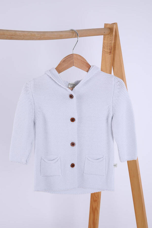 100% Organic Knit Baby Hoodie for Girls and Boys 6000 - 5