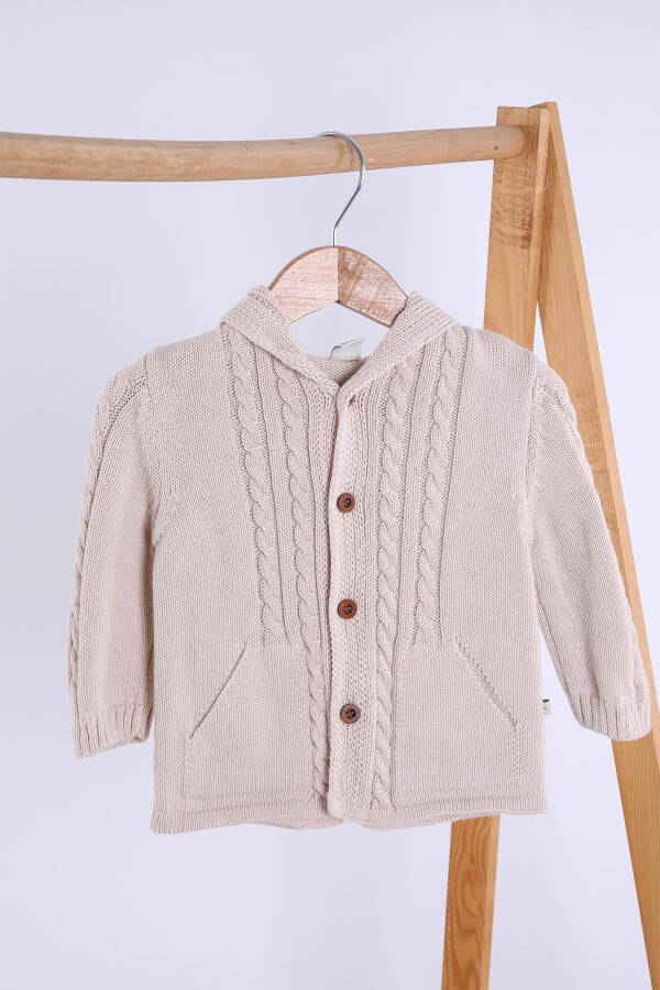 100% Organic Knit Baby Hoodie for Girls and Boys 6001 - 1