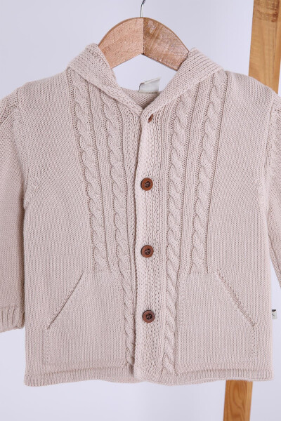 100% Organic Knit Baby Hoodie for Girls and Boys 6001 - 2