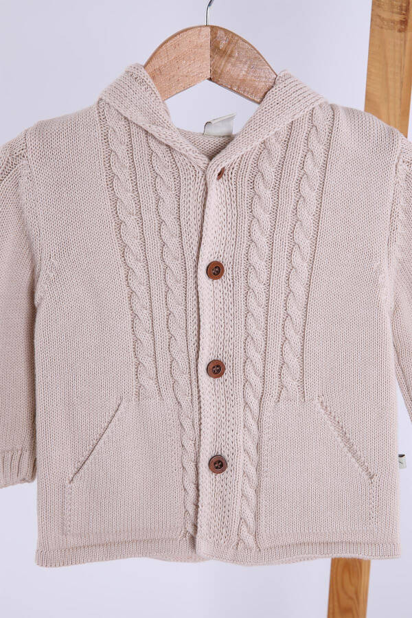 100% Organic Knit Baby Hoodie for Girls and Boys 6001 - 2