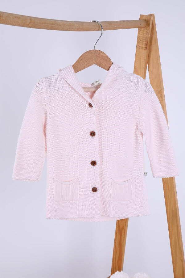 100% Organic Knitted Hooded Cardigan for Baby Boys and Girls 6000 - 5