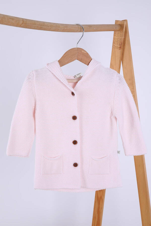 100% Organic Knitted Hooded Cardigan for Baby Boys and Girls 6000 - 6