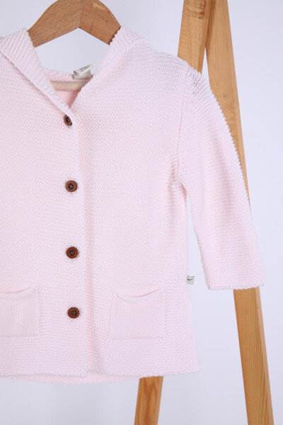 100% Organic Knitted Hooded Cardigan for Baby Boys and Girls 6000 - 7