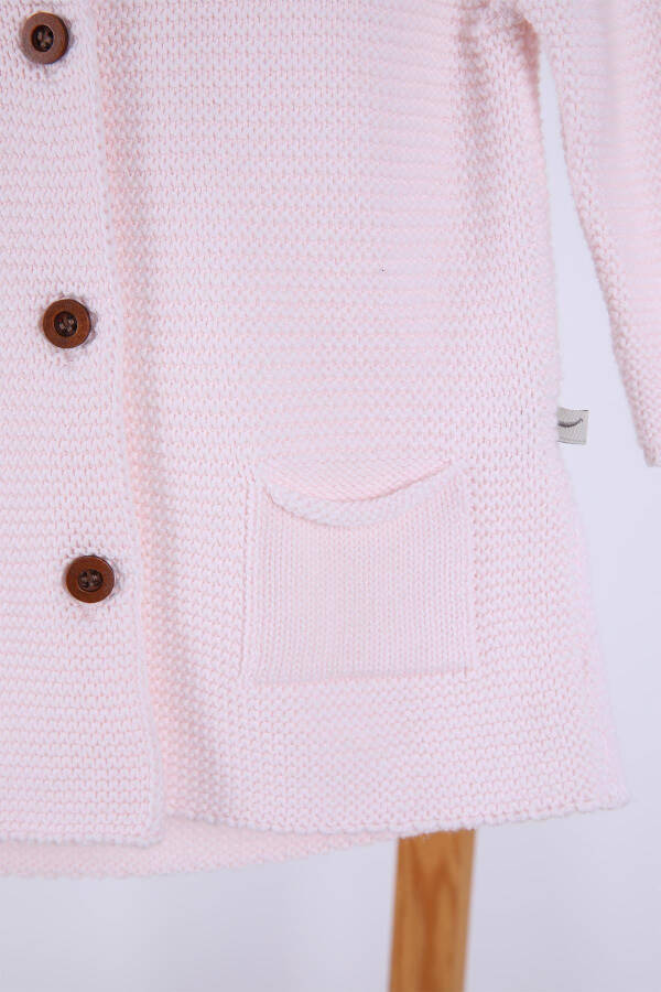 100% Organic Knitted Hooded Cardigan for Baby Boys and Girls 6000 - 8