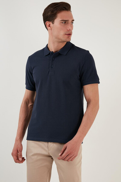 % 100 Pamuk Düğmeli Regular Fit Polo T Shirt 5902127 - 2