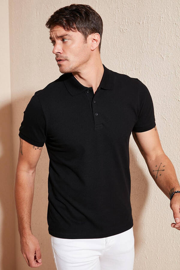 %100 Pamuk Düğmeli Regular Fit Polo T Shirt 5902127 - 6