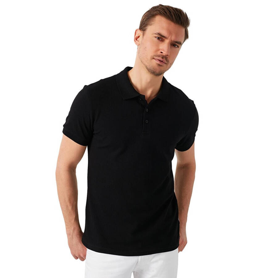 %100 Pamuk Düğmeli Regular Fit Polo T Shirt 5902127 - 9