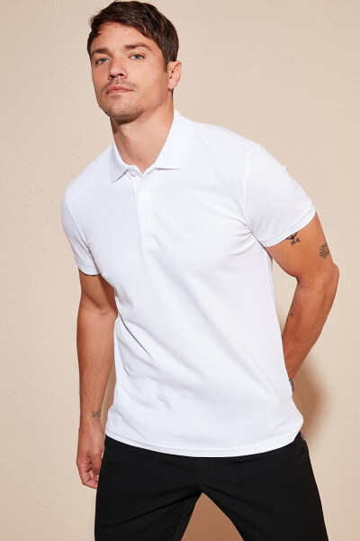 % 100 Pamuk Düğmeli Regular Fit Polo T Shirt 5902127 - 1