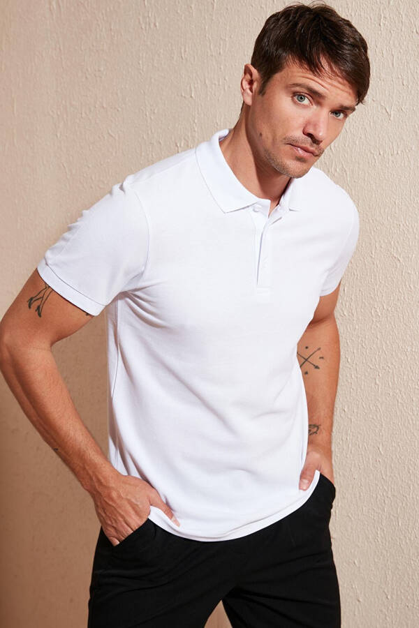 % 100 Pamuk Düğmeli Regular Fit Polo T Shirt 5902127 - 2