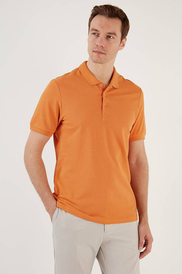 %100 Pamuk Düğmeli Regular Fit Polo T Shirt 5902127 - 2