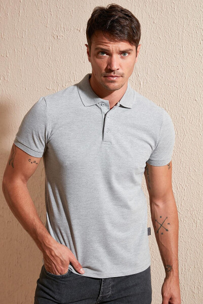 %100 Pamuk Düğmeli Regular Fit Polo T Shirt 5902127 - 2