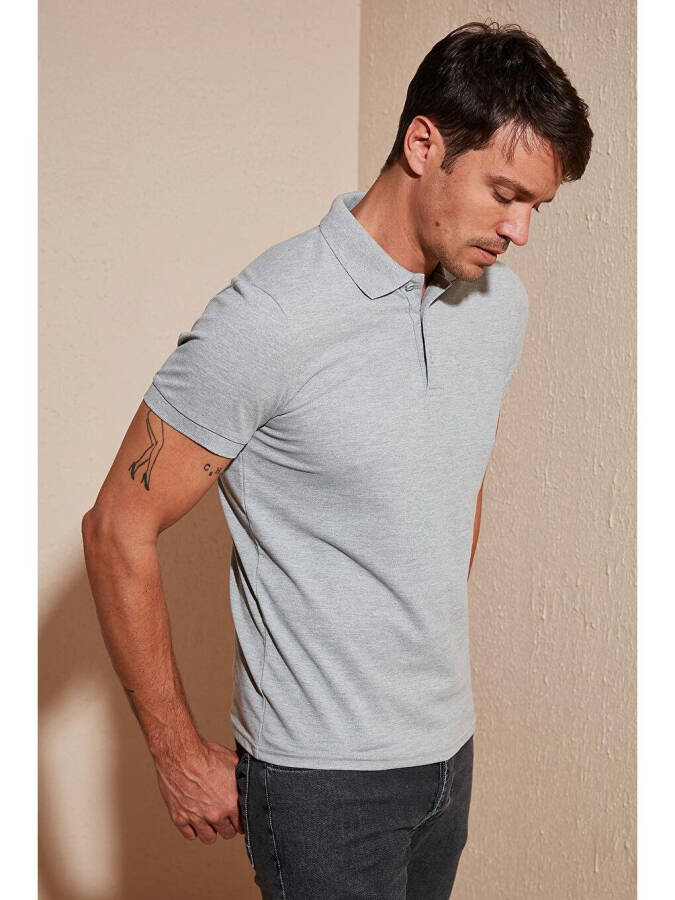 %100 Pamuk Düğmeli Regular Fit Polo T Shirt 5902127 - 1