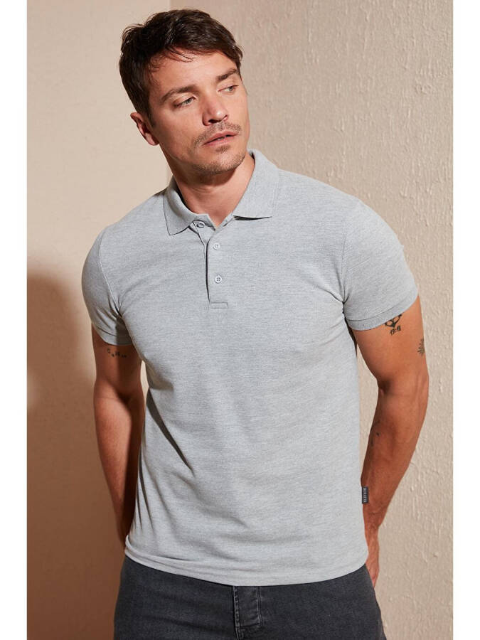 %100 Pamuk Düğmeli Regular Fit Polo T Shirt 5902127 - 3