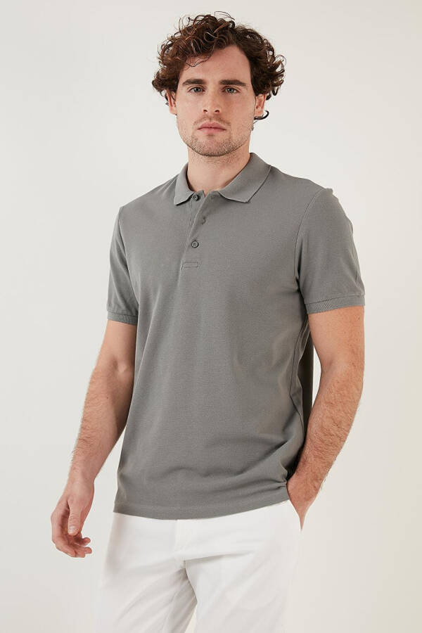 % 100 Pamuk Düğmeli Regular Fit Polo T Shirt 5902127 - 8