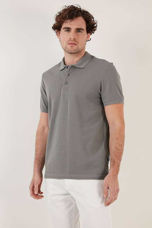 % 100 Pamuk Düğmeli Regular Fit Polo T Shirt 5902127 - 12