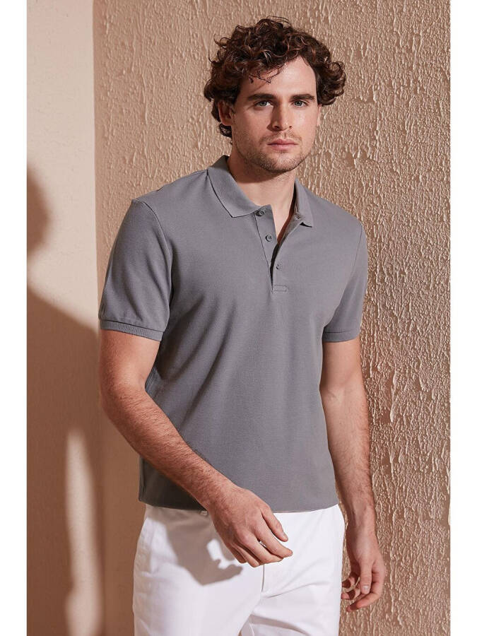 % 100 Pamuk Düğmeli Regular Fit Polo T Shirt 5902127 - 1