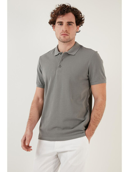 % 100 Pamuk Düğmeli Regular Fit Polo T Shirt 5902127 - 2