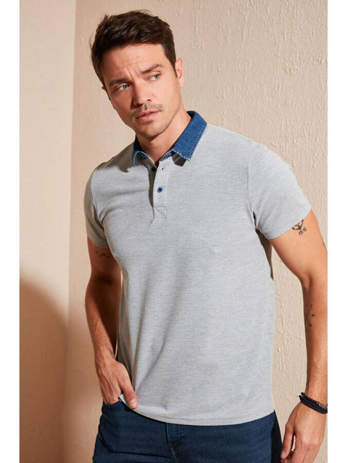 %100 Pamuk Düğmeli Regular Fit Polo T Shirt 5902134 - 1