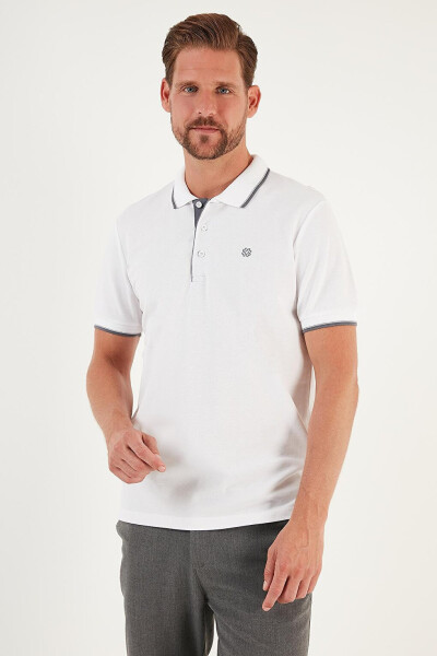 % 100 Pamuk Düğmeli Slim Fit Polo T Shirt 5902118 - 3