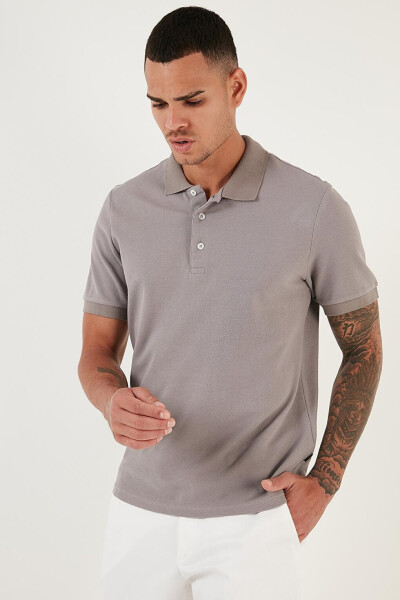 100% Paxta Tugmachali Regular Fit Polo T Shirt 5902127 - 9