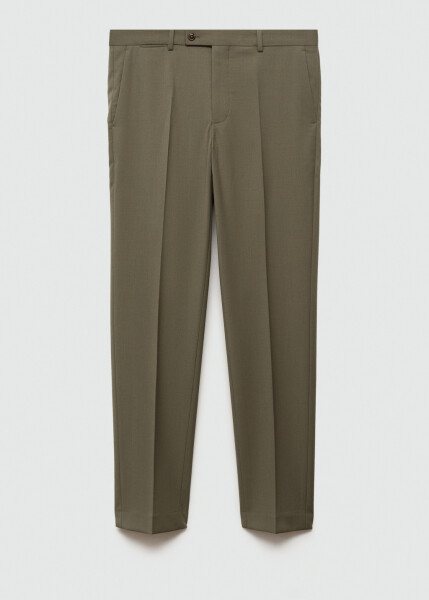 100% raw wool skinny fit trousers - Pastel Green - 1