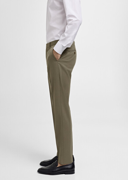 100% raw wool skinny fit trousers - Pastel Green - 9