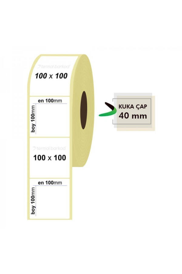 100 X 100 Termal Barkod Etiketi (450 SARIM) - 1