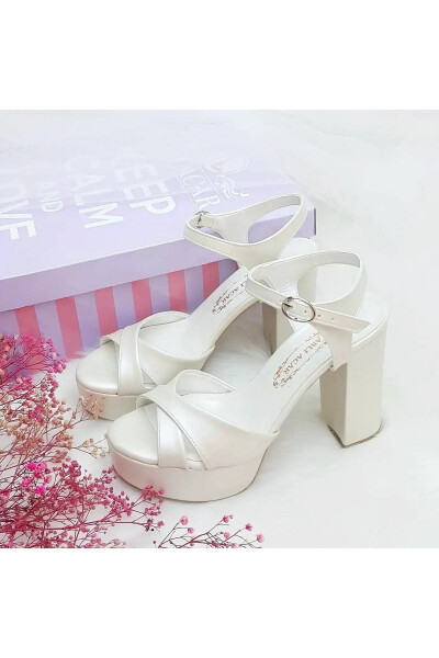 11 Cm Heeled Cross Strap Very Comfortable Bridal Shoes Aslı Acar - 1