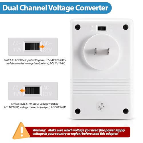 110V to 220V Step Up & Down Power Voltage Converter Watt Transformer for Travel - 5