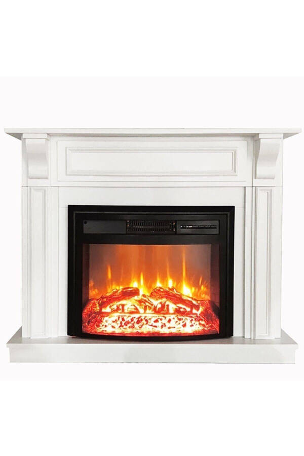 1113s 1800 W Antique Columned Decorative Electric Fireplace - 1